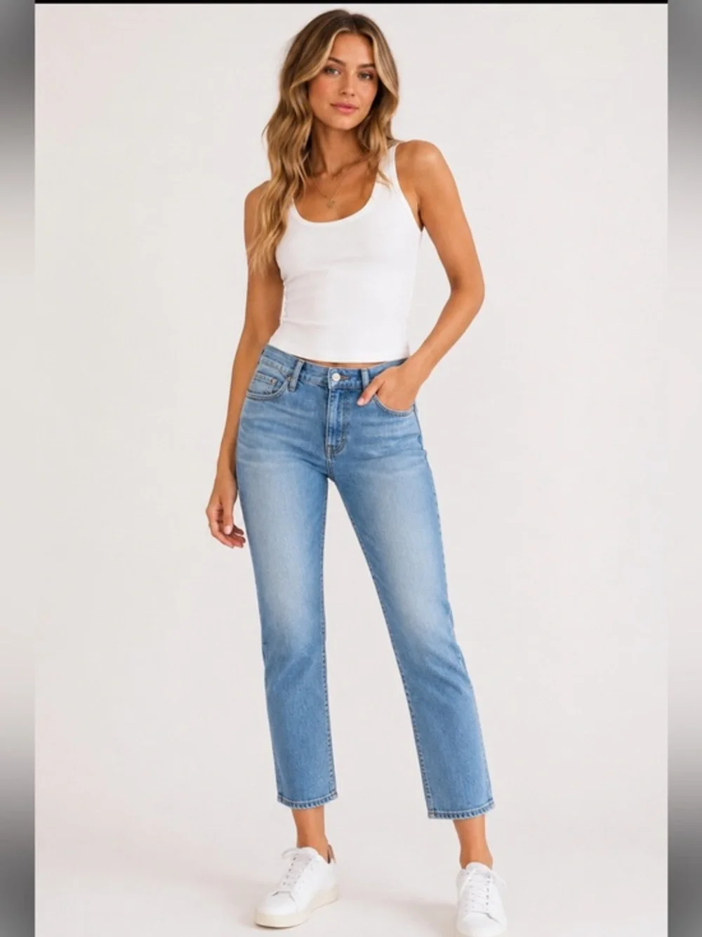 J Brand Cropped Rail Light Wash Straight Leg Jeans Size 29